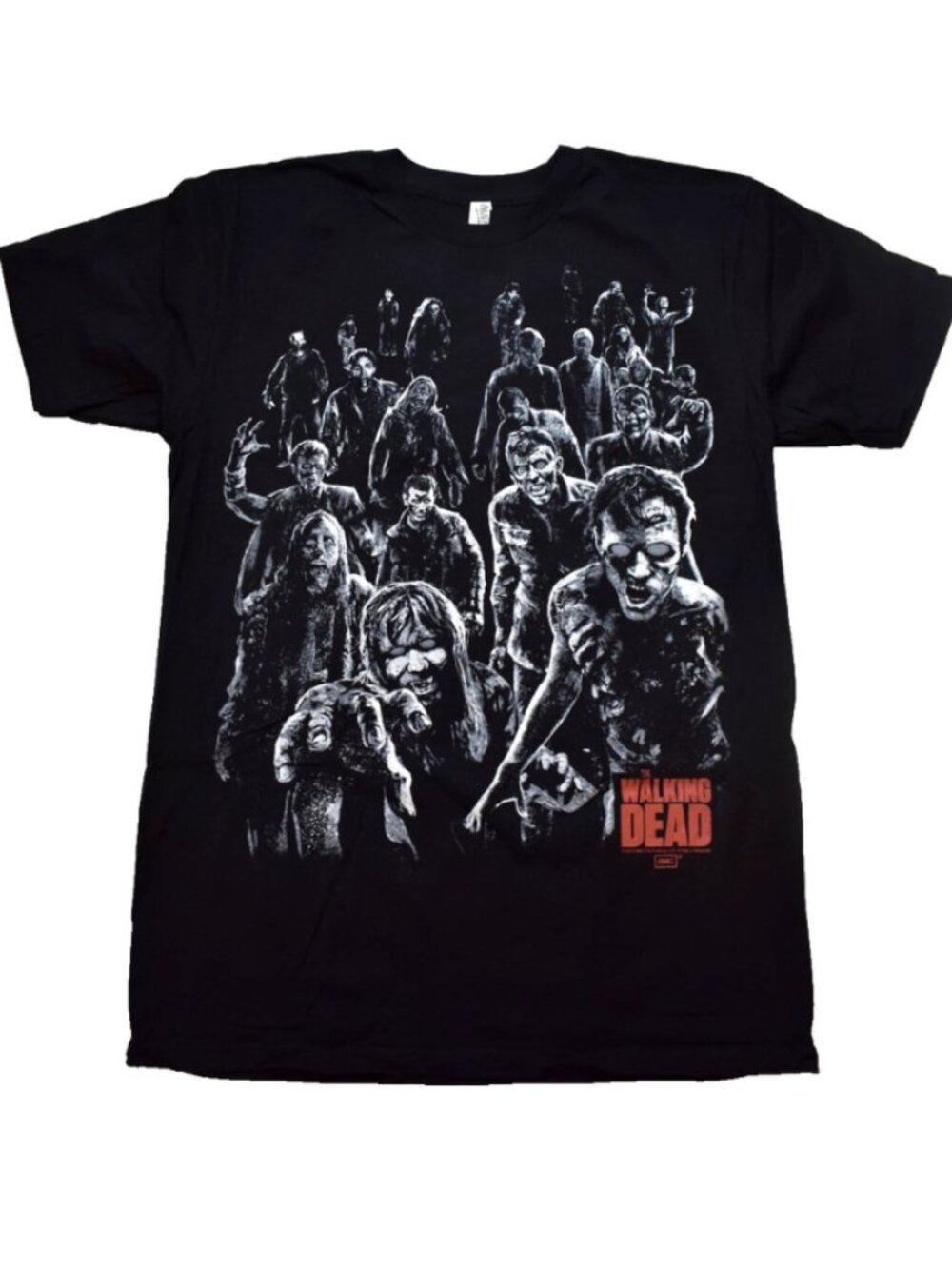The Walking Dead Mens Walkers Attack 2012 Print Zombie Show Black Shirt New S-XL
